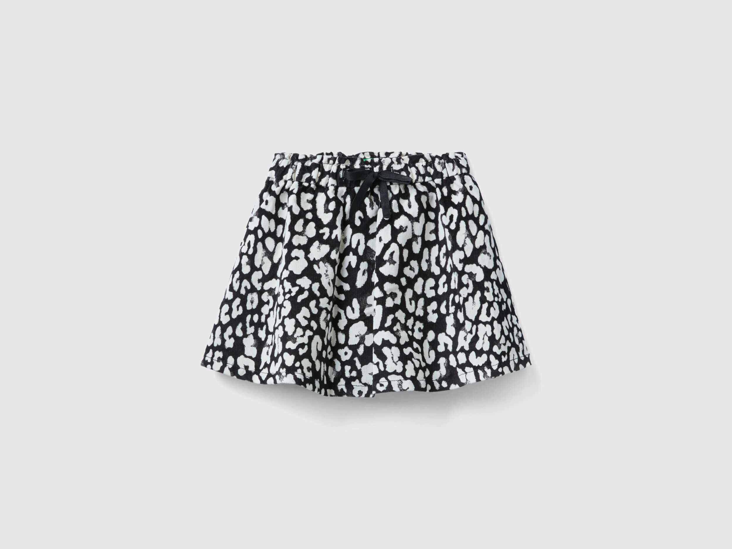 Animal print velvet mini skirt Multi color Benetton