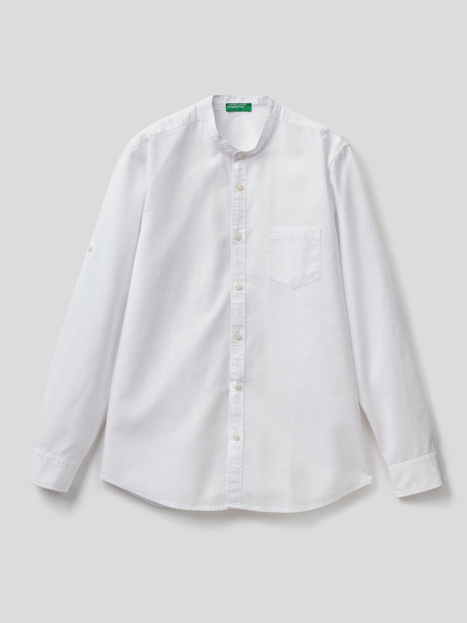 Slim fit shirt with Mandarin collar image number null