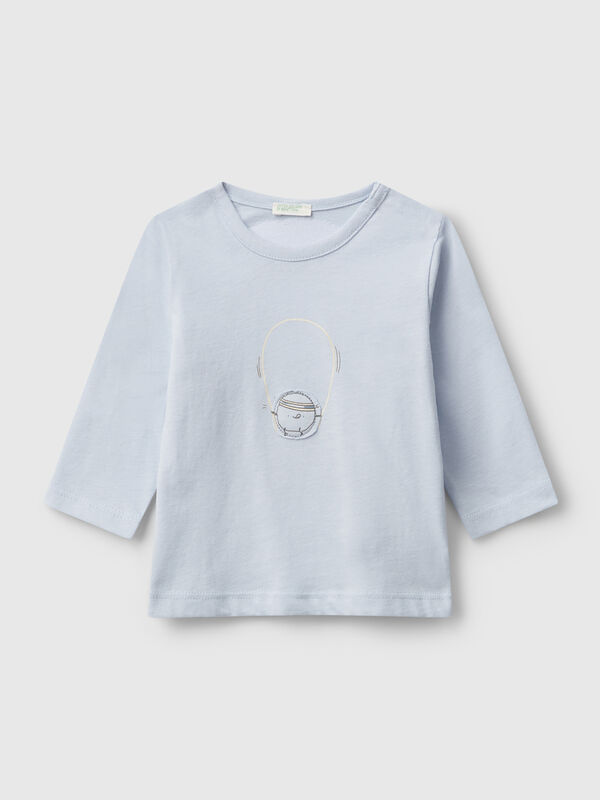 T-shirt with print and patch New Born (0-18 months)