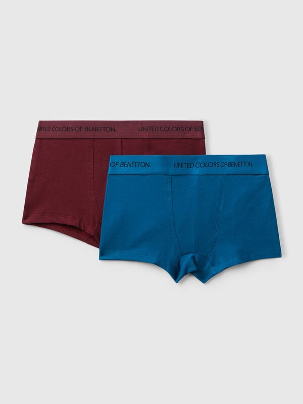Due boxer con elastico logato Bambino