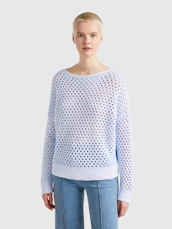 Maglia traforata over fit Donna