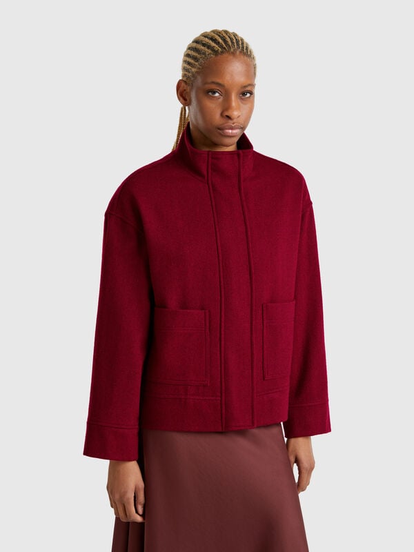 Veste en laine mélangée Femme