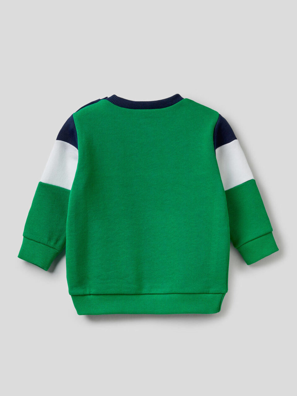Color block sweatshirt in organic cotton image number 2