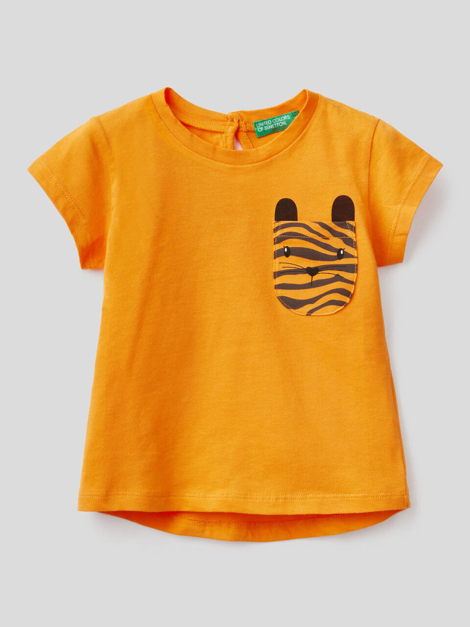 T-shirt en coton avec poche imprimée image number 1