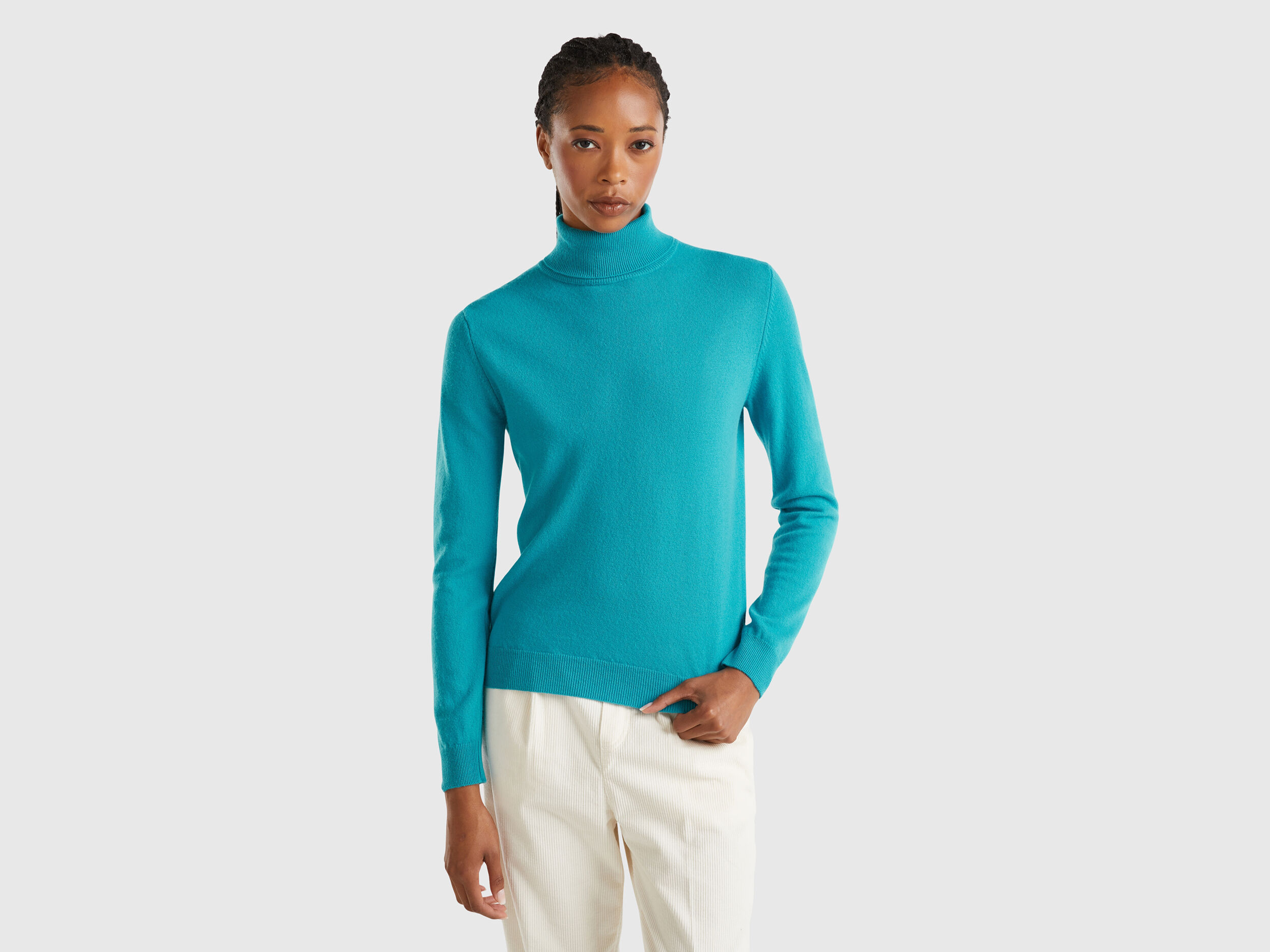 High neck sweater ladies on sale