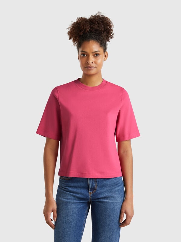 T-shirt boxy fit 100% cotone Donna