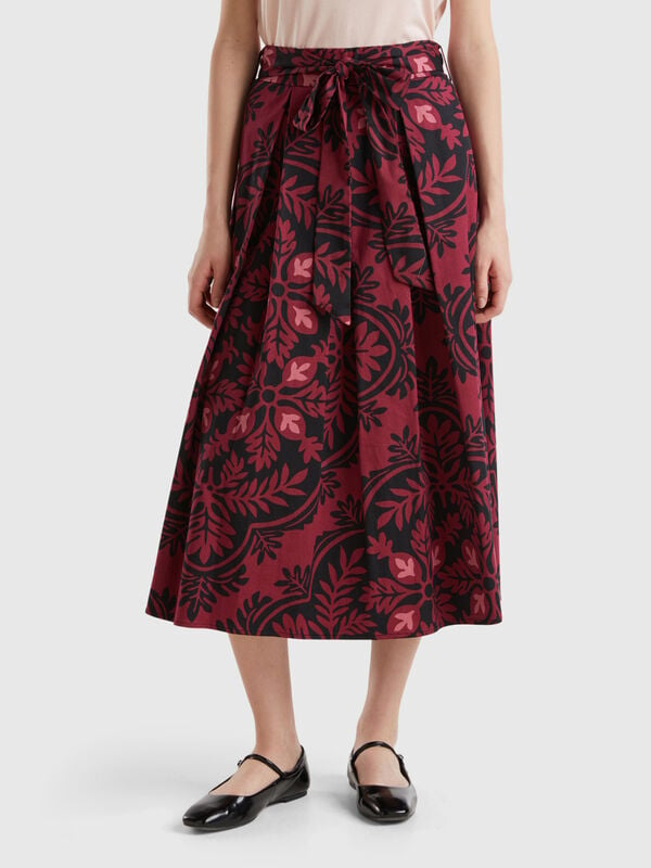 Floral midi skirt Women