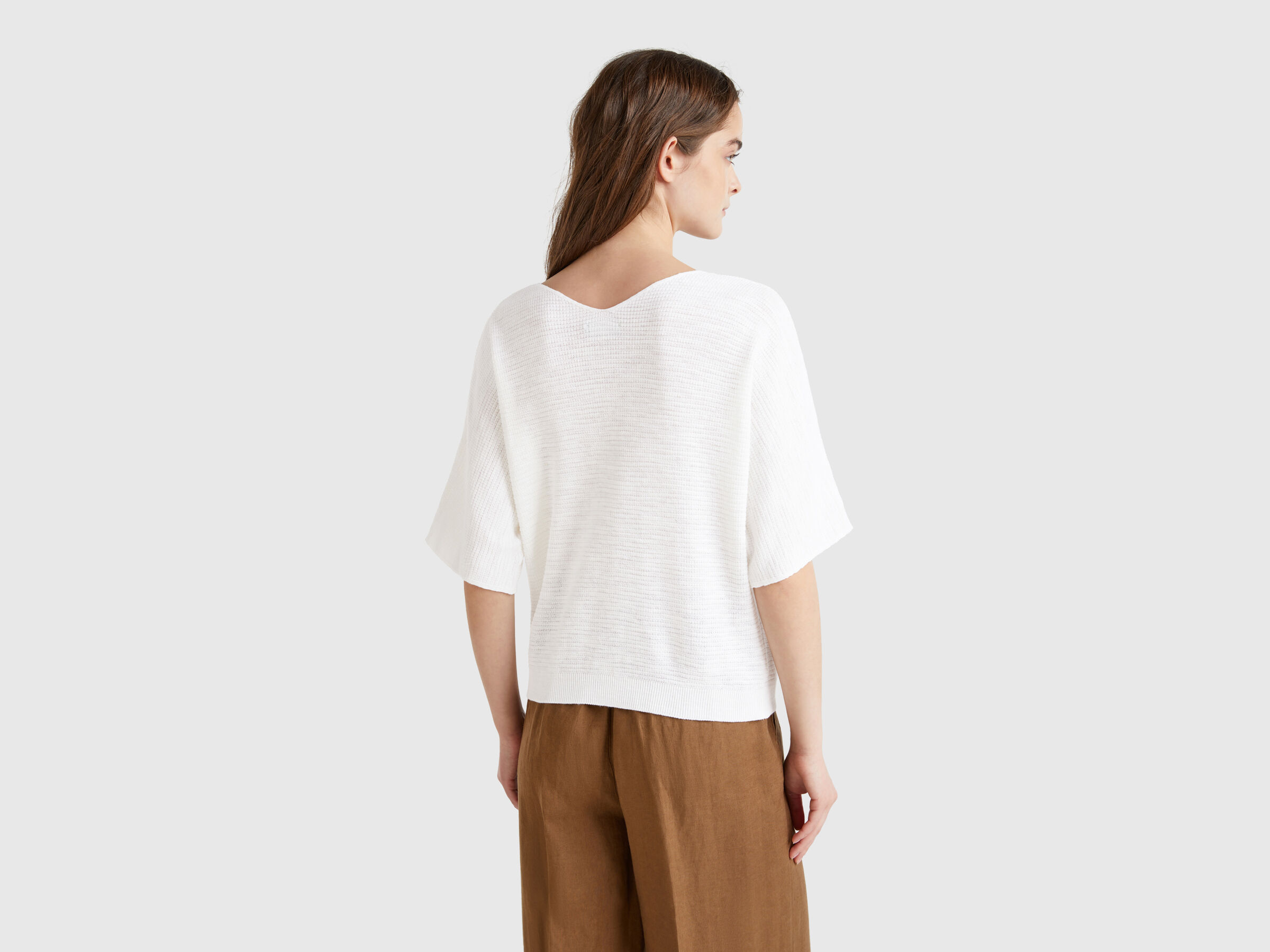V NECK SWEATER H/S Femme image number 2
