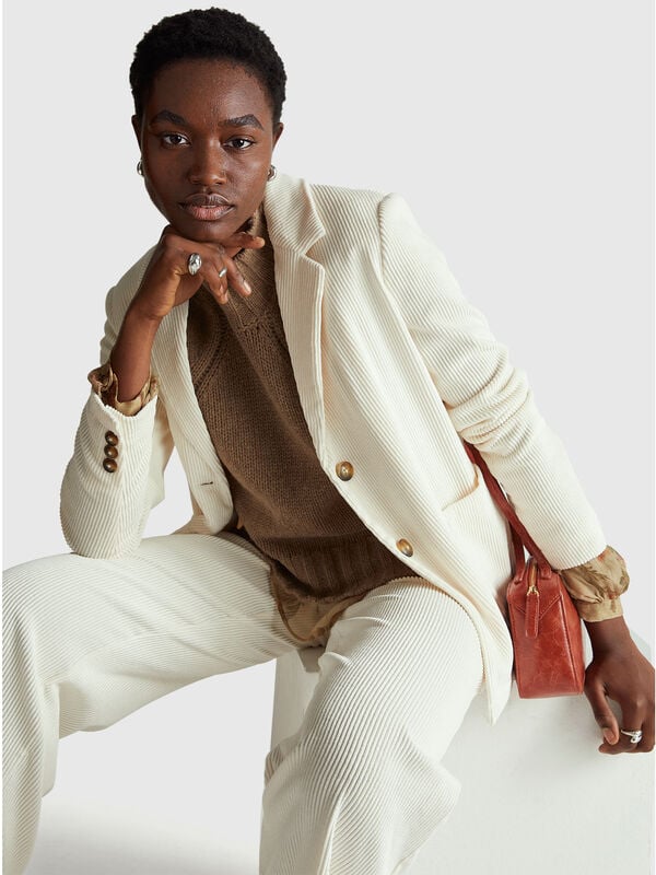 Blazer en velours côtelé Femme