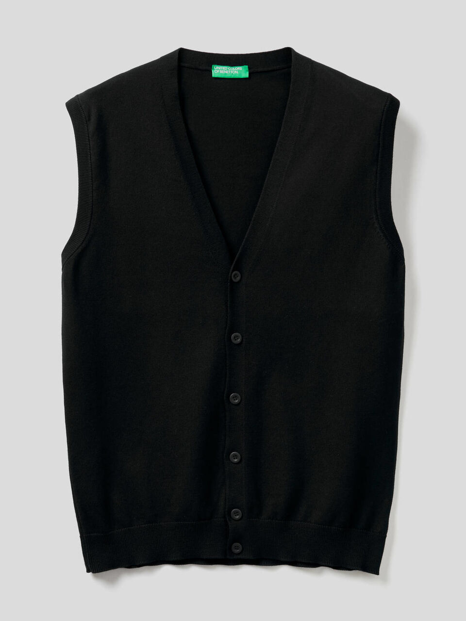 Gilet con bottoni in puro cotone image number 1