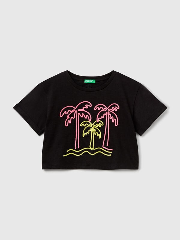 T-shirt con ricamo Bambina