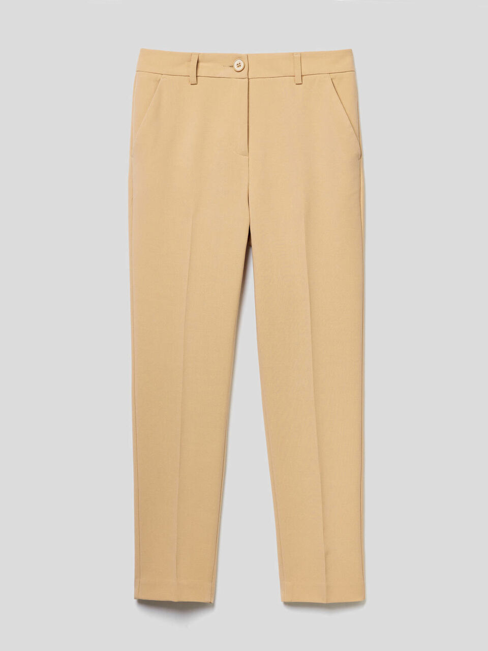 Basic trousers with centered crease image number 1