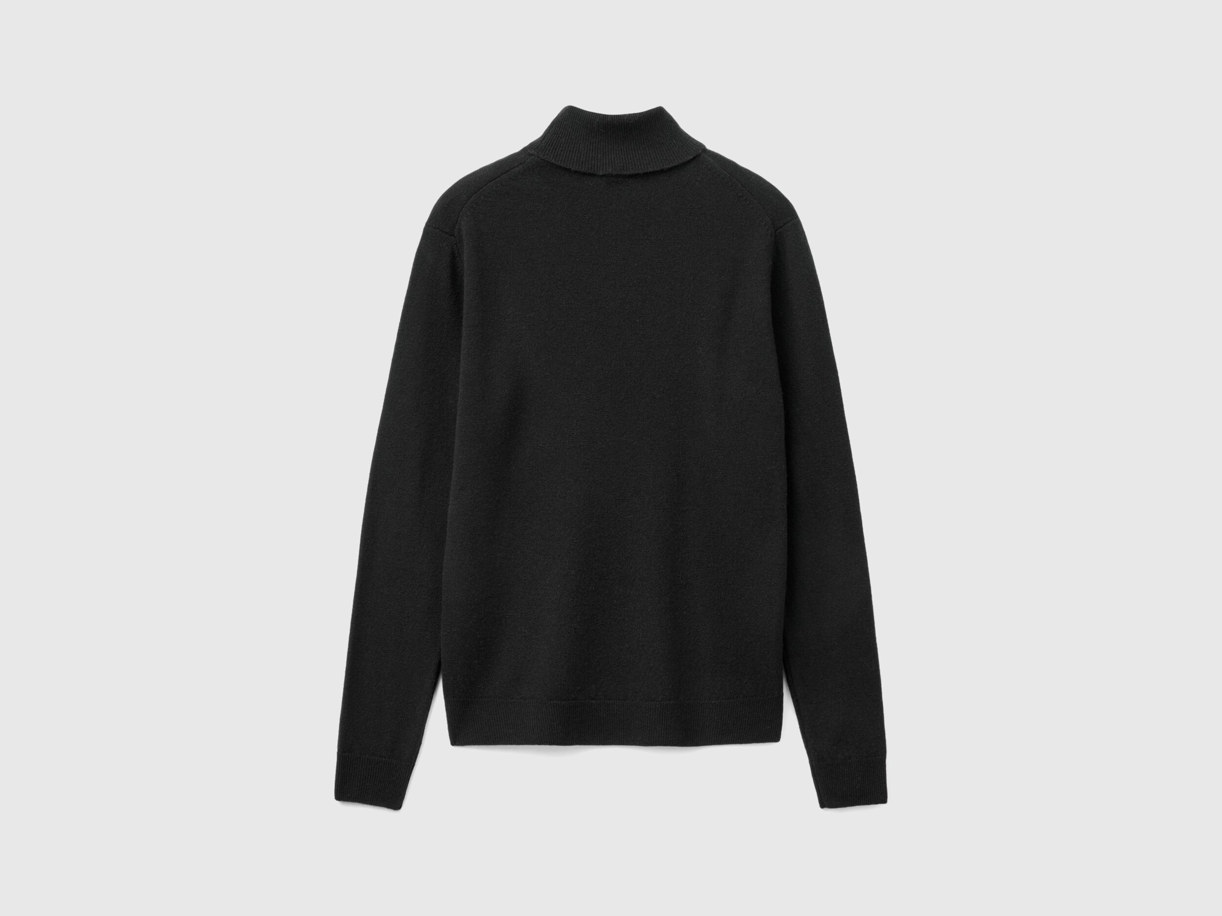 Long black turtleneck sweater top
