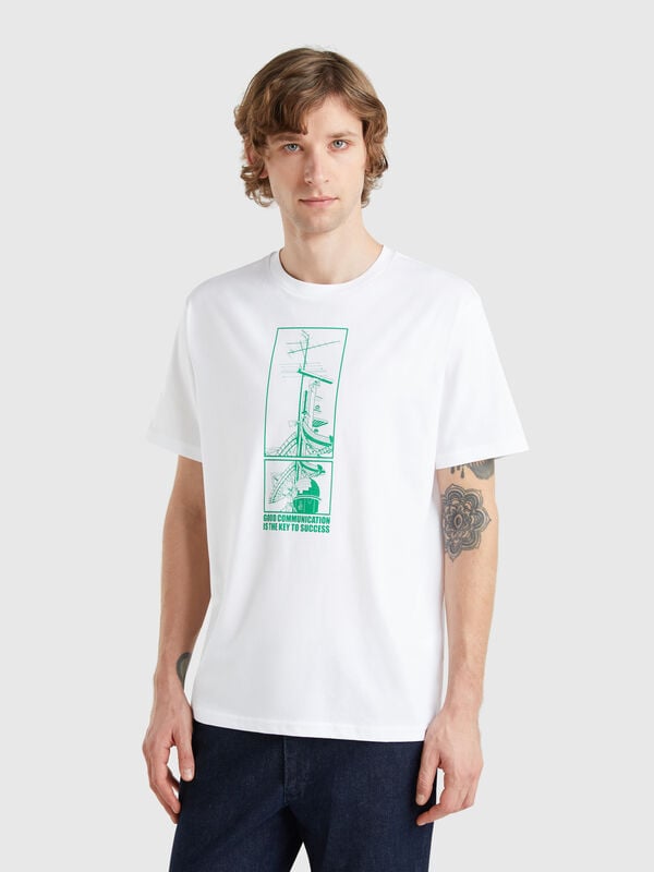 T-Shirt mit Bio-Baumwoll-Print Herren