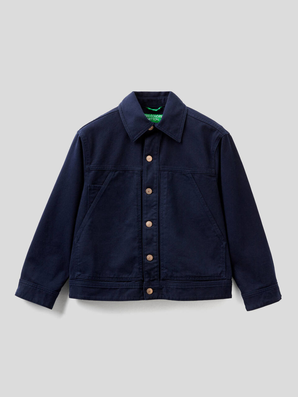 Giubbino in denim 100% cotone image number 1