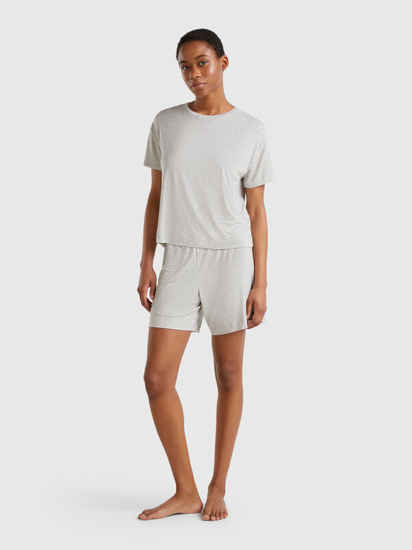 Shorts aus elastischem Modal Damen