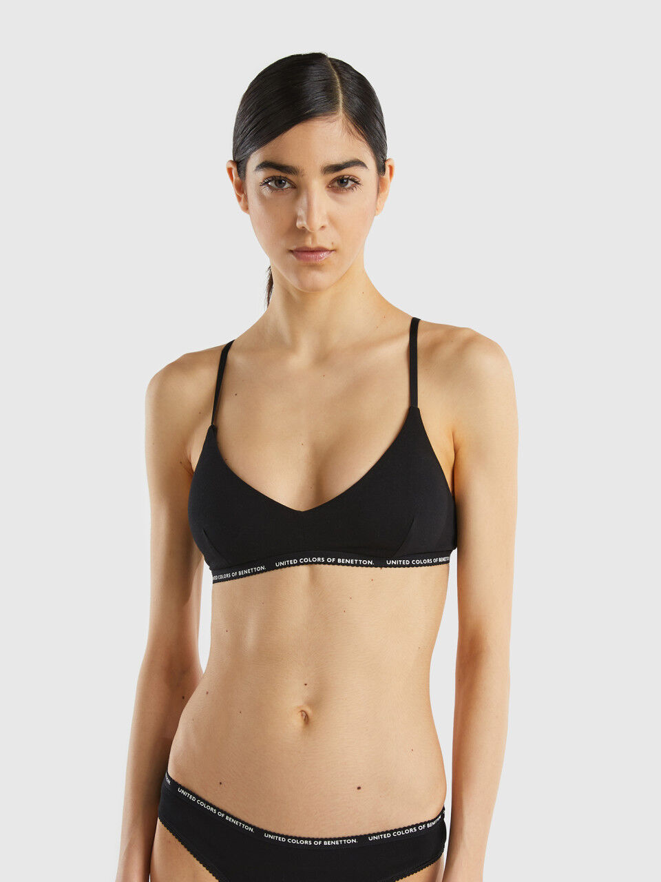 Stretch organic cotton bra
