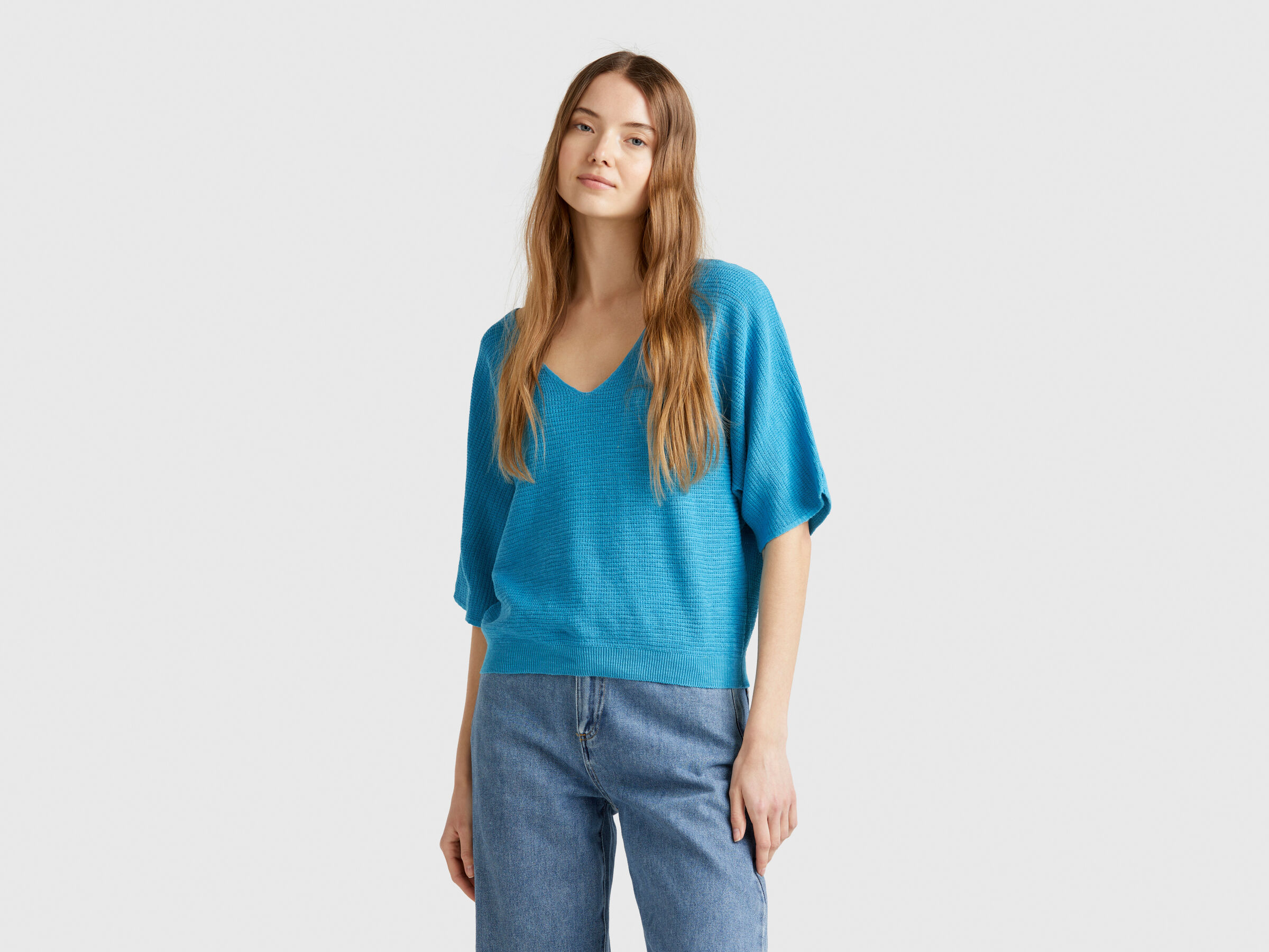 V NECK SWEATER H/S Damen image number 0