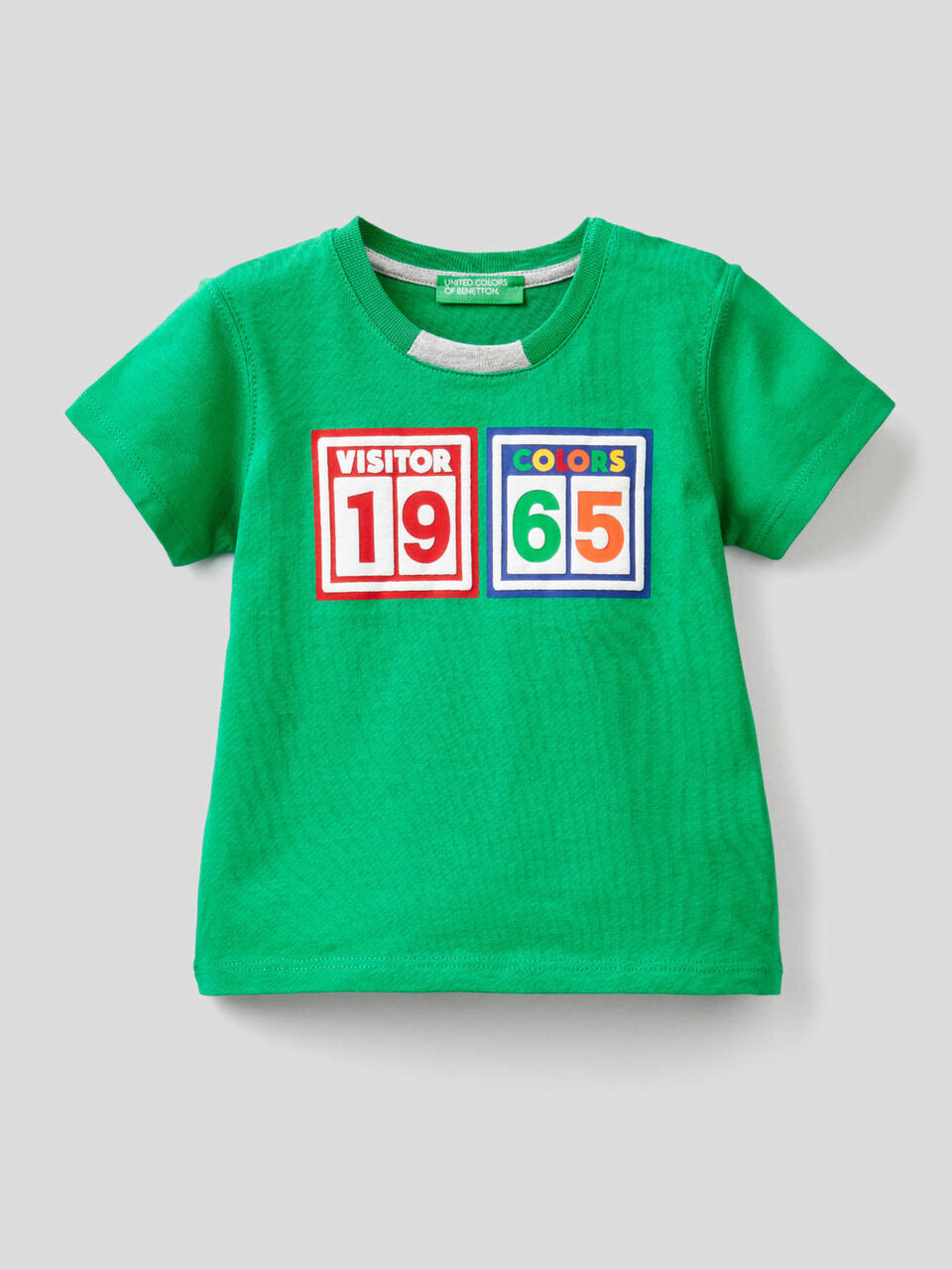 100% cotton t-shirt with multicolor print image number 1