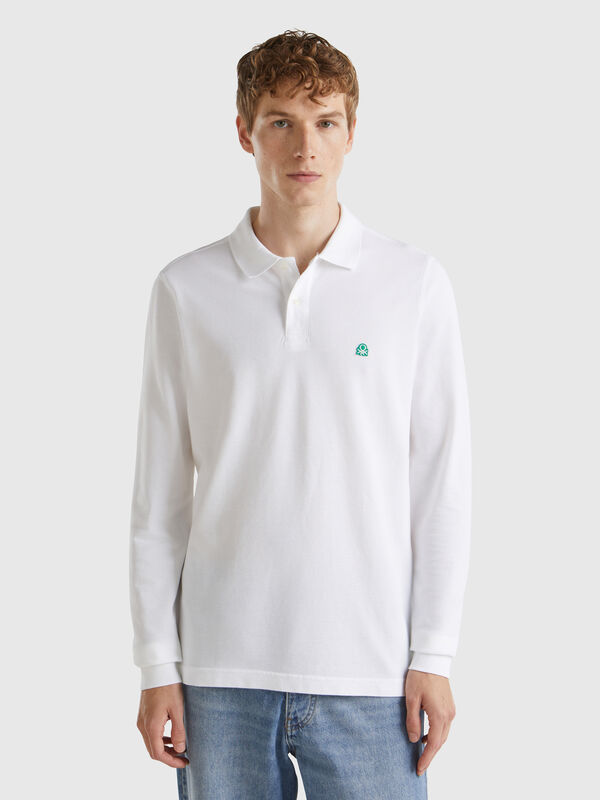 Polo manches longues en coton  Homme