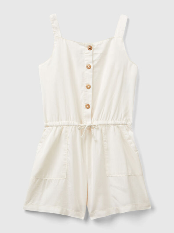 Flowy jumpsuit with drawstring Junior Girl