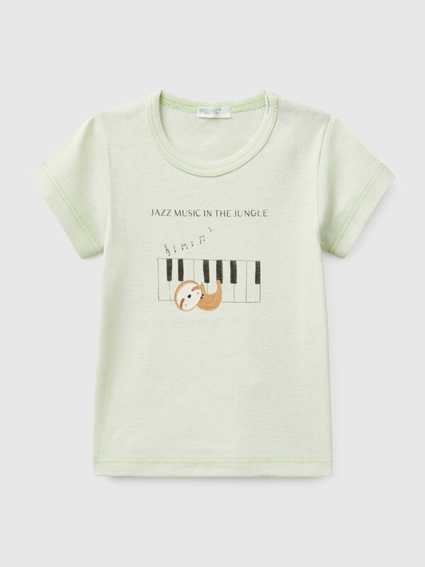 Kurzärmeliges T-Shirt aus Baumwolle Newborn