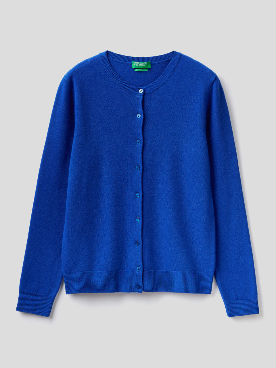 Gilet col rond en pure laine vierge image number 1