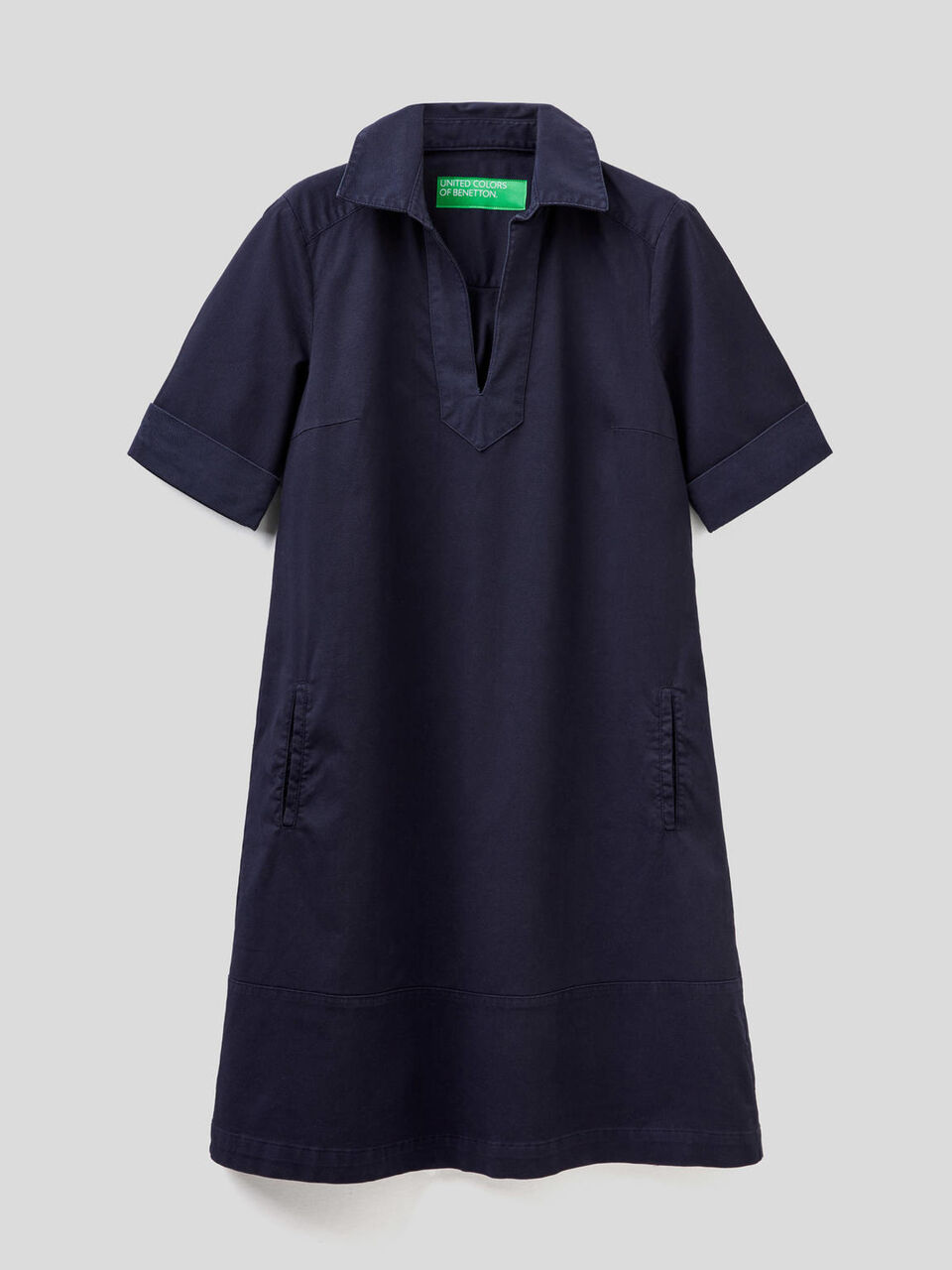 Abito svasato in cotone stretch image number 1
