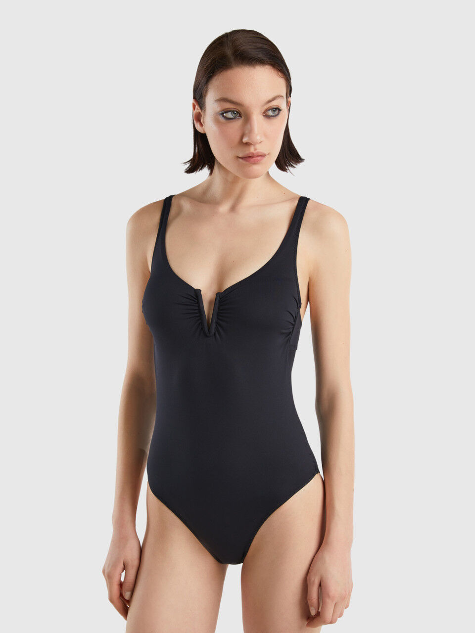 Swimsuit in ECONYL® with V detail