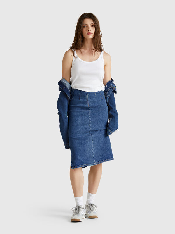 Jupe crayon en jean Femme