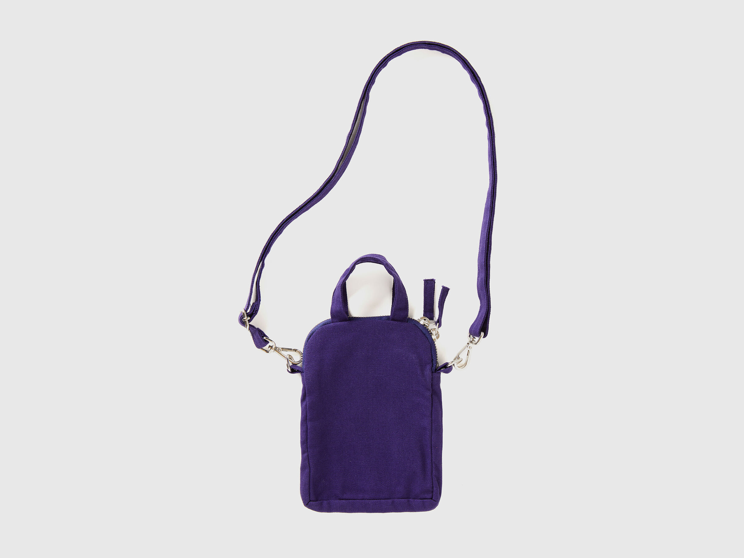 Blue cell phone holder in pure cotton image number 1