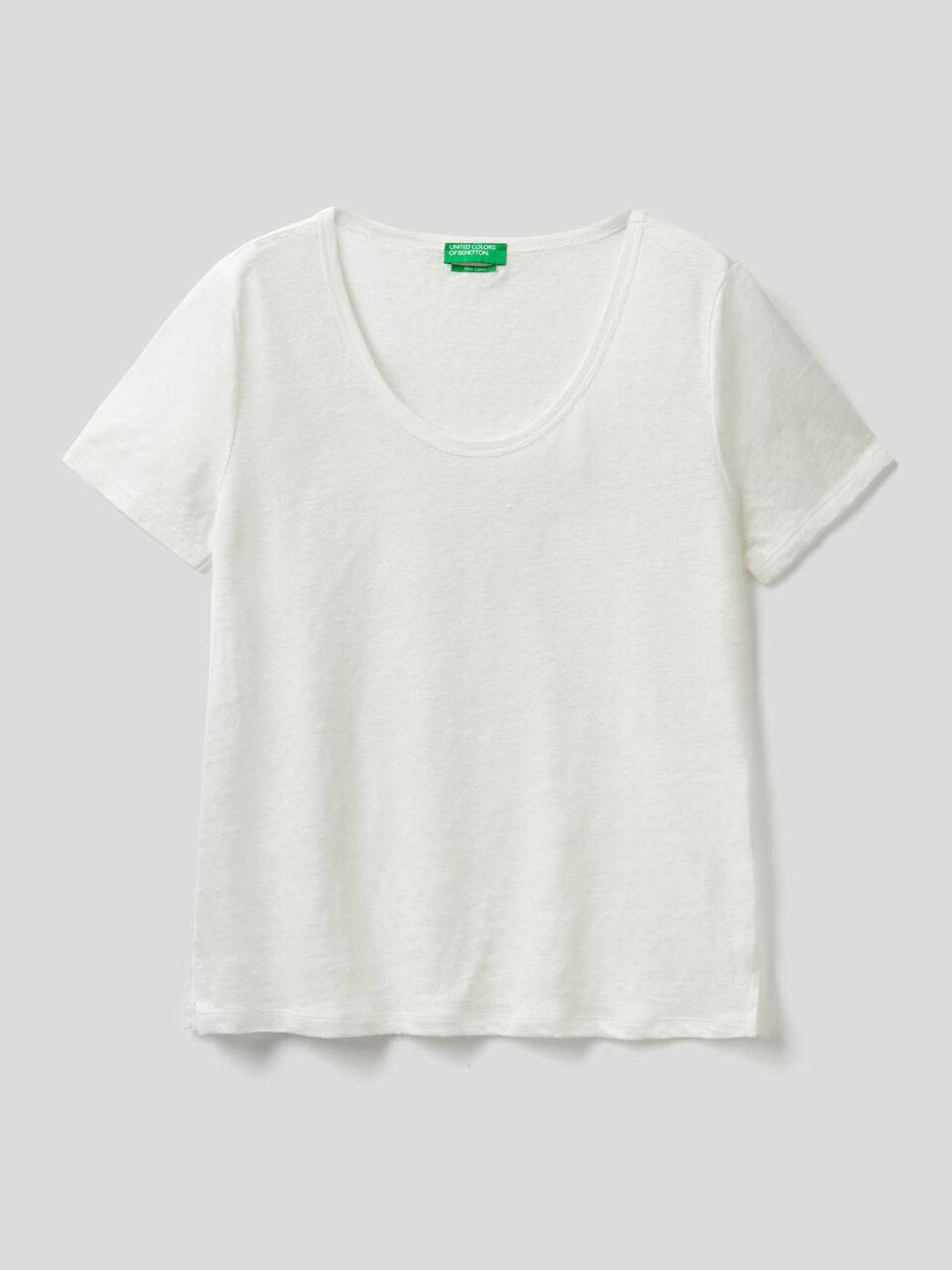 T-Shirt in reinem Leinen mit Rundausschnitt image number 1