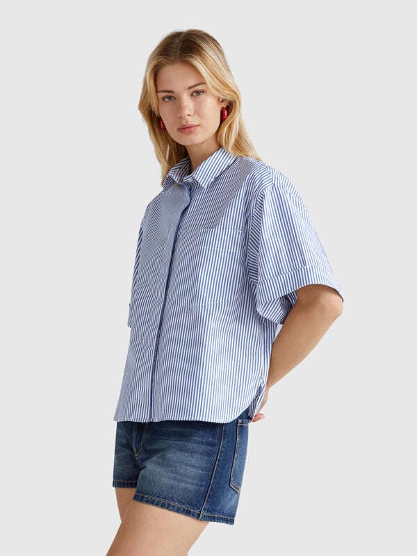 Striped boxy fit shirt Women