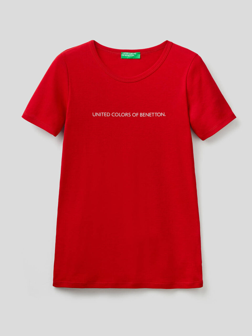 T-shirt 100% coton avec logo imprimé pailleté image number 1