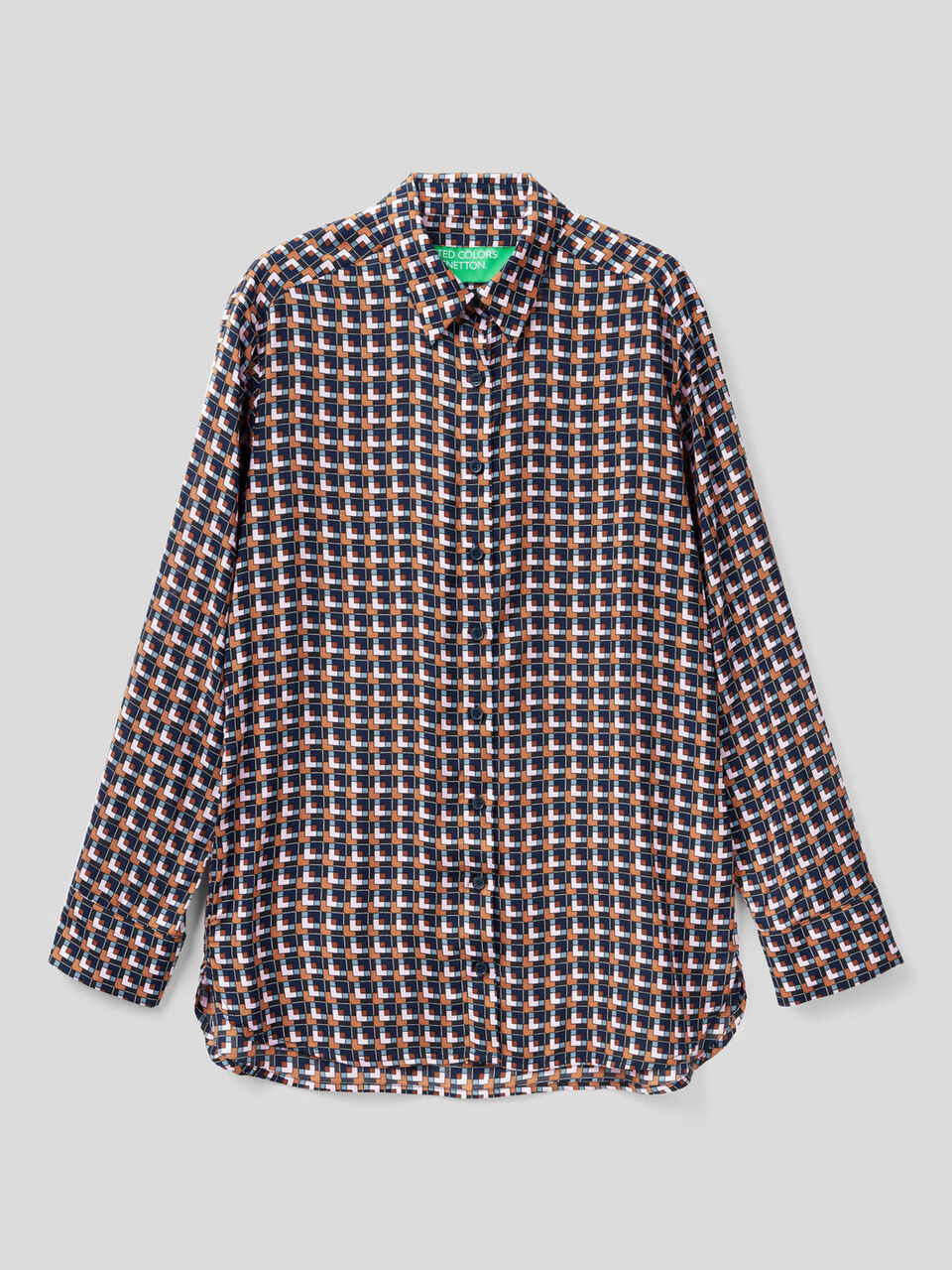 Fließende Bluse mit Musterprint image number 1