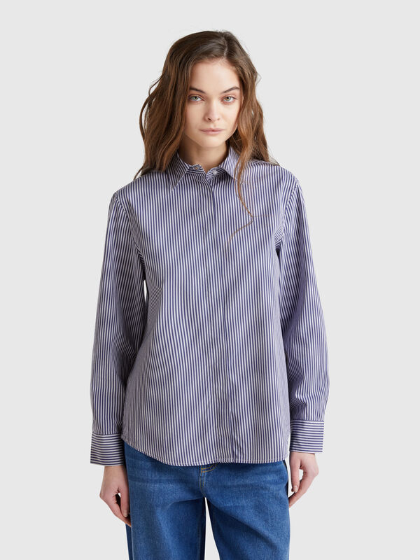 Shirt with vertical stripes Women