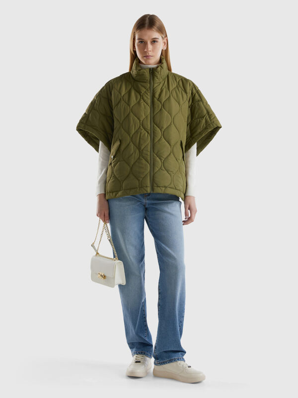 Quilted cape with lightweight padding Women