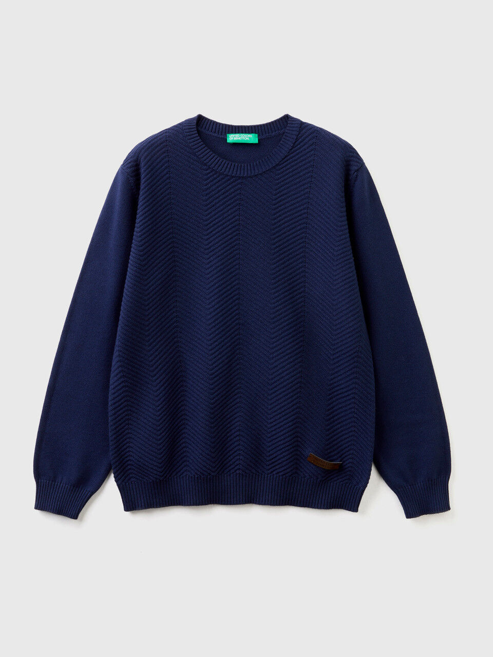 Pull à col rond en pur coton