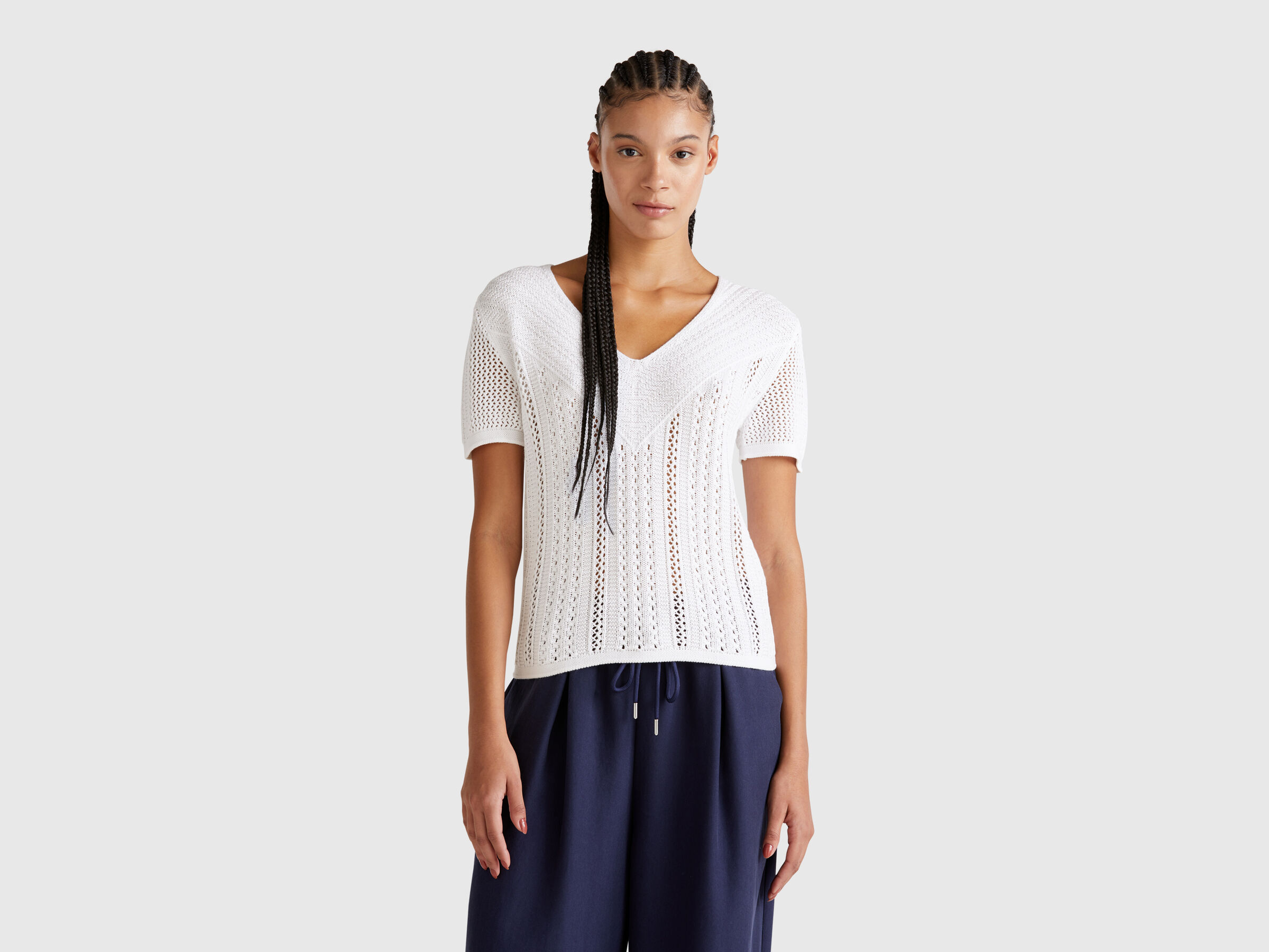 V NECK SWEATER H/S Women image number 0