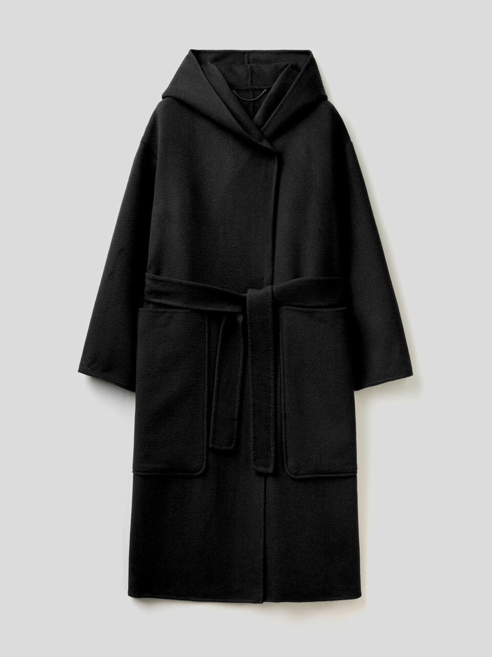 Cappotto con cappuccio in misto lana image number 1