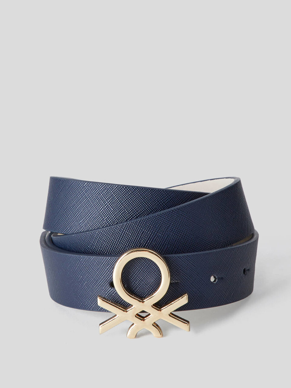 Belt with metal logo image number 1