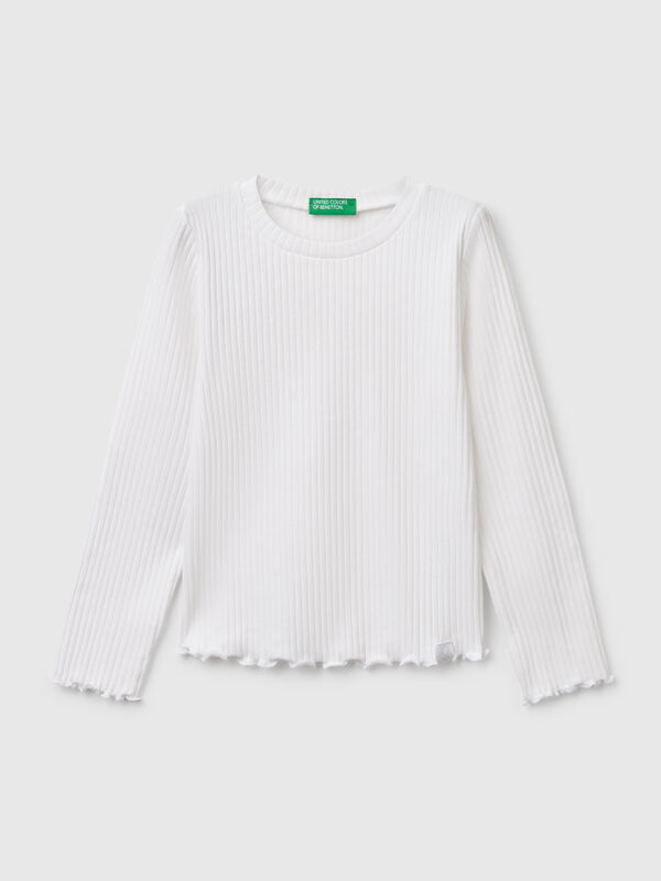 T-Shirt aus Stretch-Baumwolle mit schmaler Passform Mädchen
