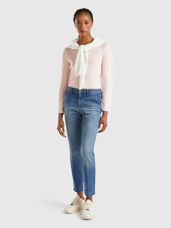 Slim fit denim chinos Women