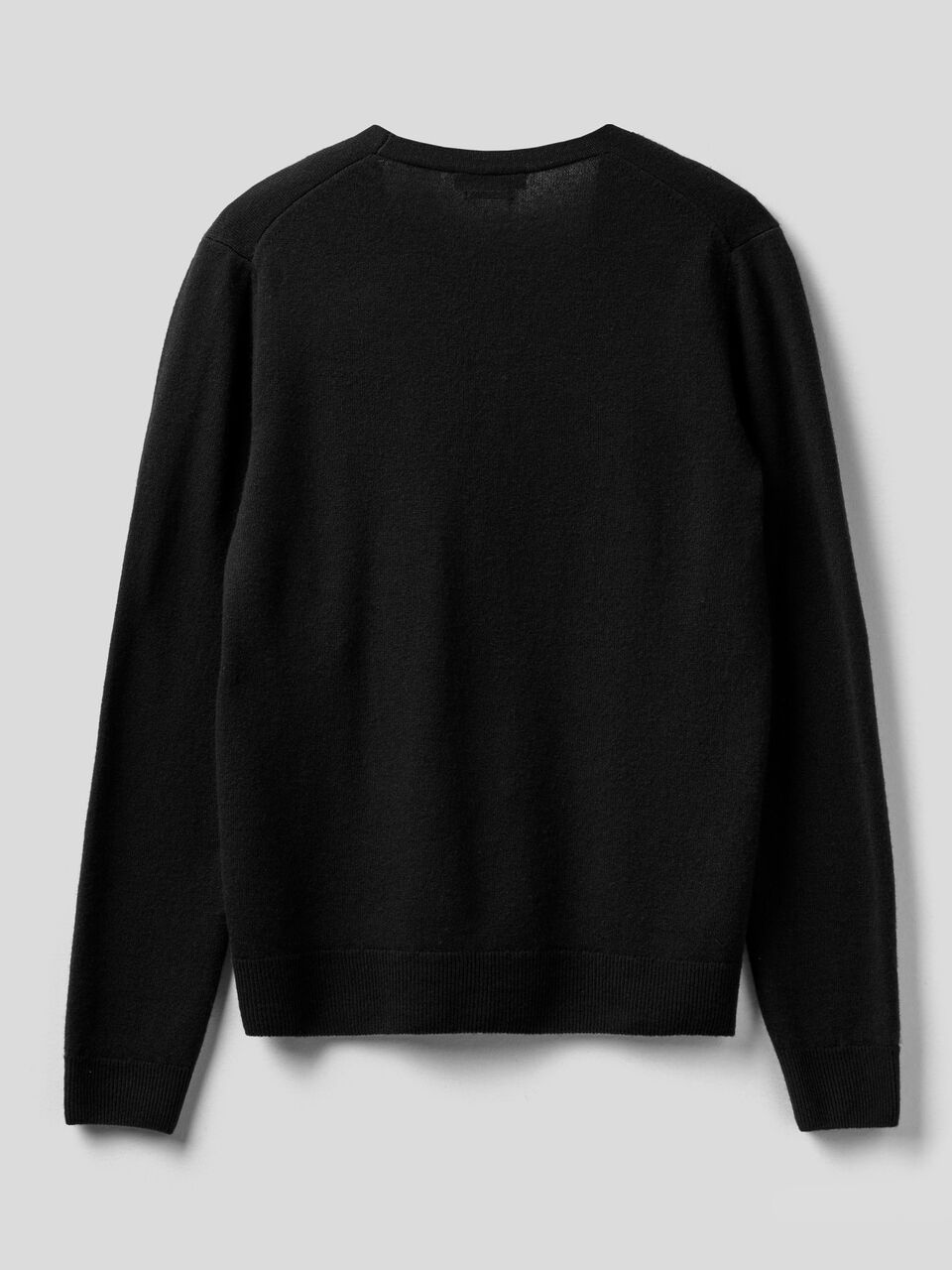 Cardigan scollo a V in pura lana vergine image number 2