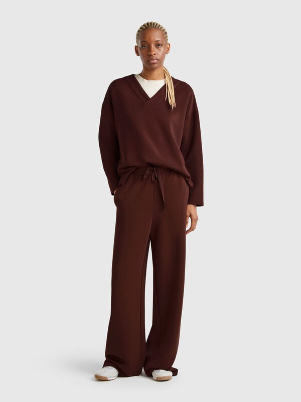 Pantaloni ampi in felpa Donna