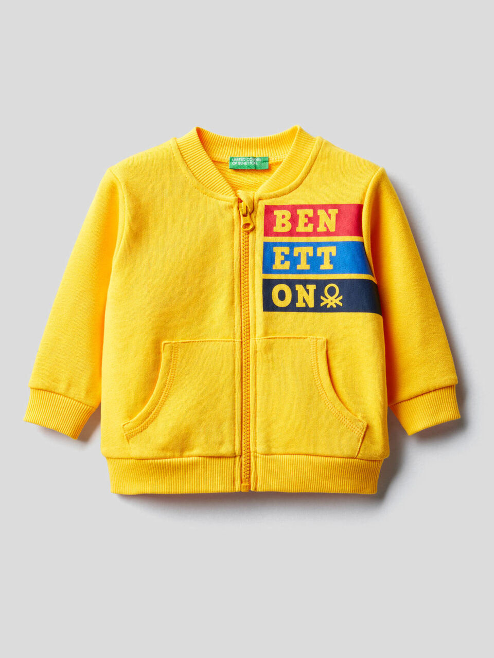 Felpa in cotone biologico con zip image number 1