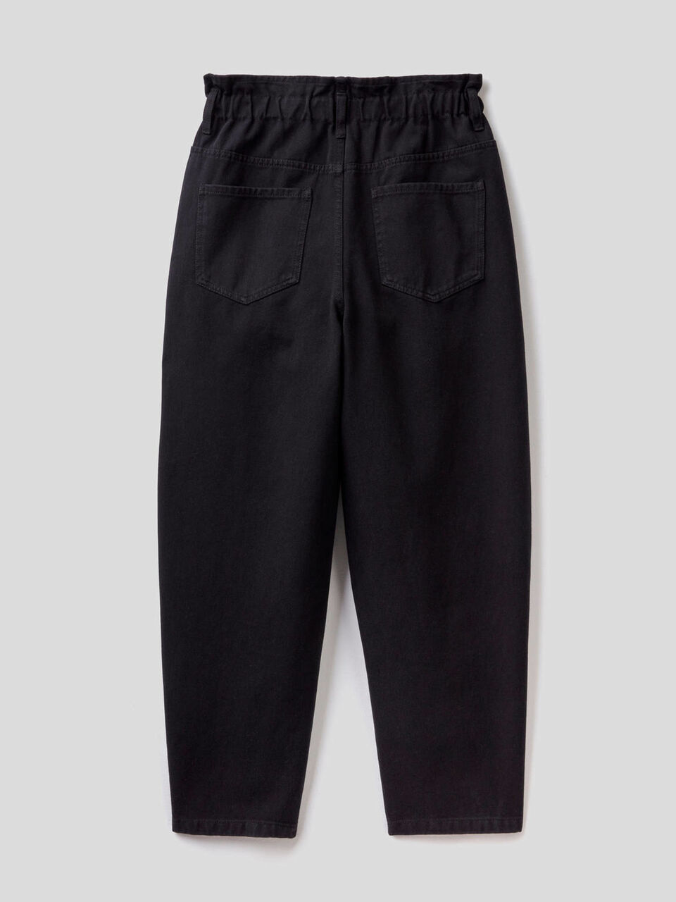 High-waisted 100% cotton trousers image number 2