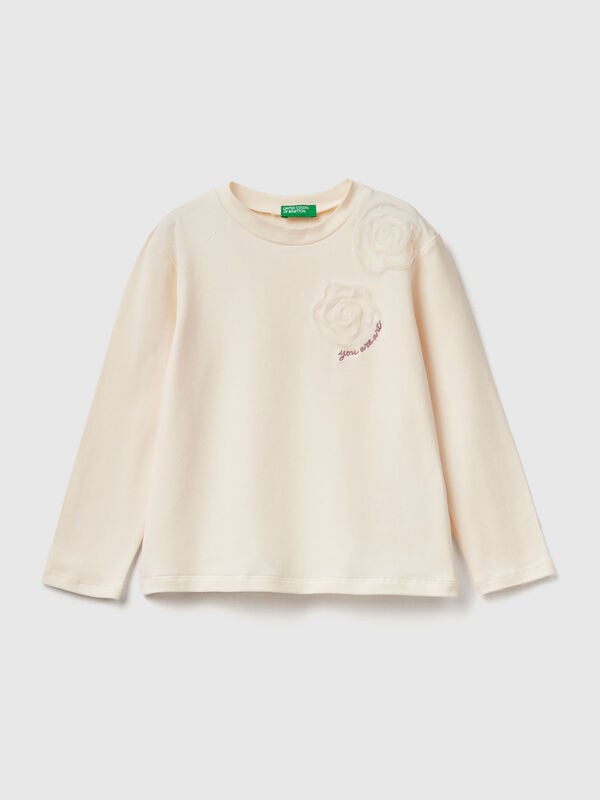 T-shirt avec application de tulle Filles