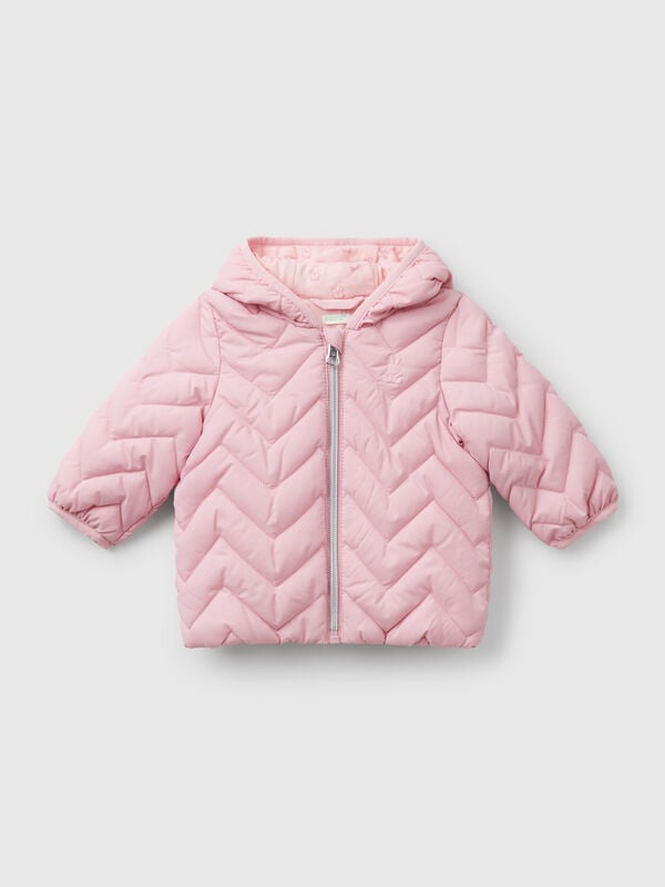 Piumino imbottito con orecchie Baby