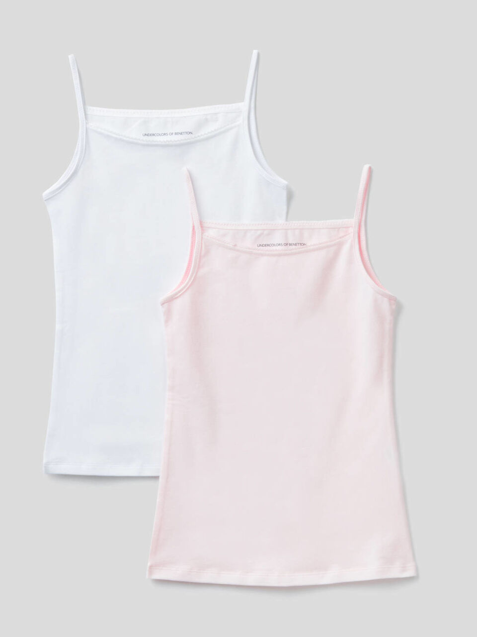 Two camisoles in stretch cotton image number 1